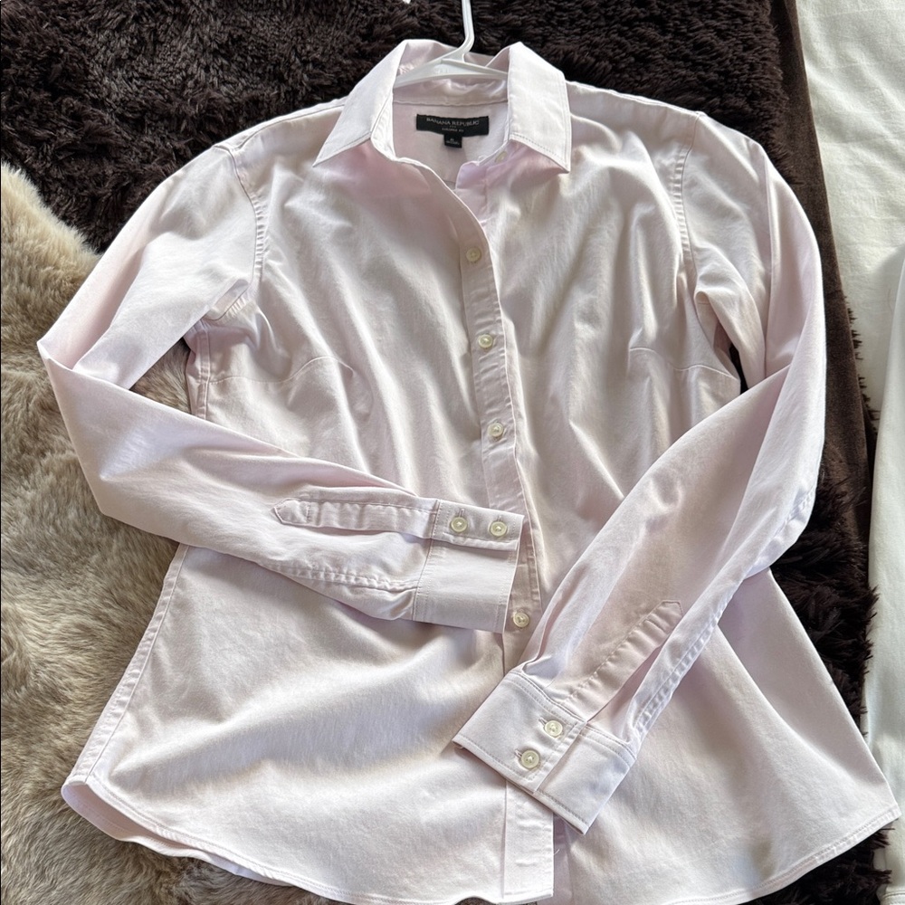 Banana Republic Soft Pink Tailored Shirt